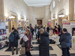 City Hall Foyer - International Women's Day Event - people walking around